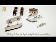 เหล็กกระจกเลื่อนม้วนน้ําหนักเบา ประตูม้วนล้อหน้าต่างกระจก