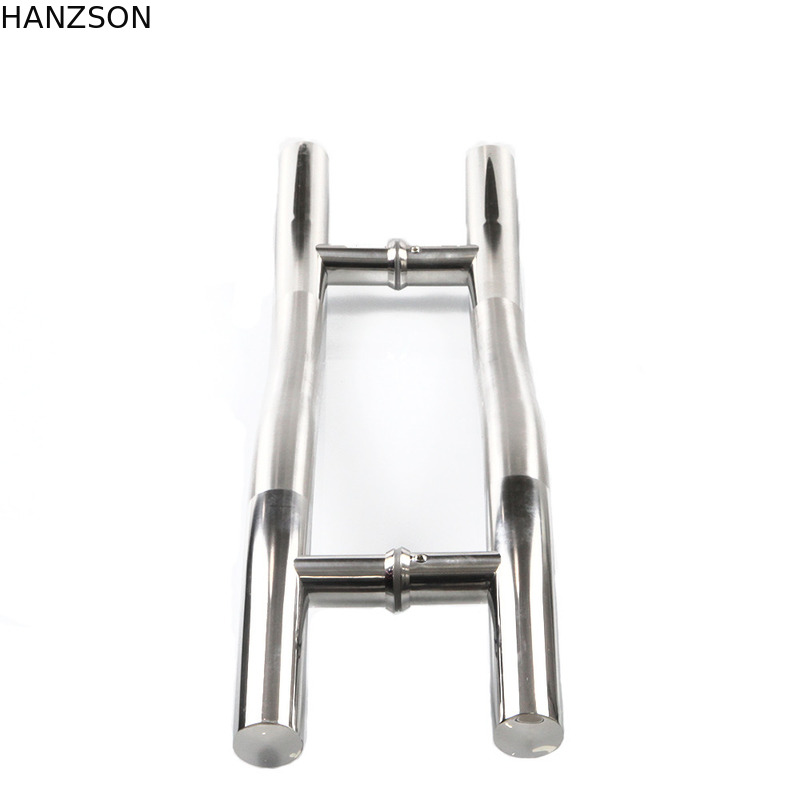316SS 304SS อุปกรณ์ฮาร์ดแวร์ประตูกระจก S Type ห้องอาบน้ำ Handle 19mm Dia