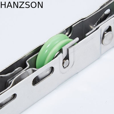 ODM ลูกกลิ้งประตูบานเลื่อนสำหรับงานหนักพร้อม 2 ล้อ POM วัสดุเหล็ก